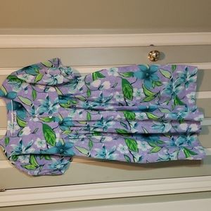 Long Dress w/ short sleeves & slit pockets Sz XL